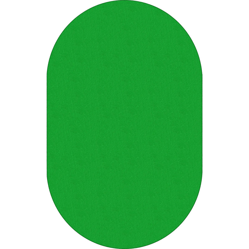 Flagship Carpets Classic Solid Color Oval Rug - Lime Green Traditional Floor - Rugs & Mats