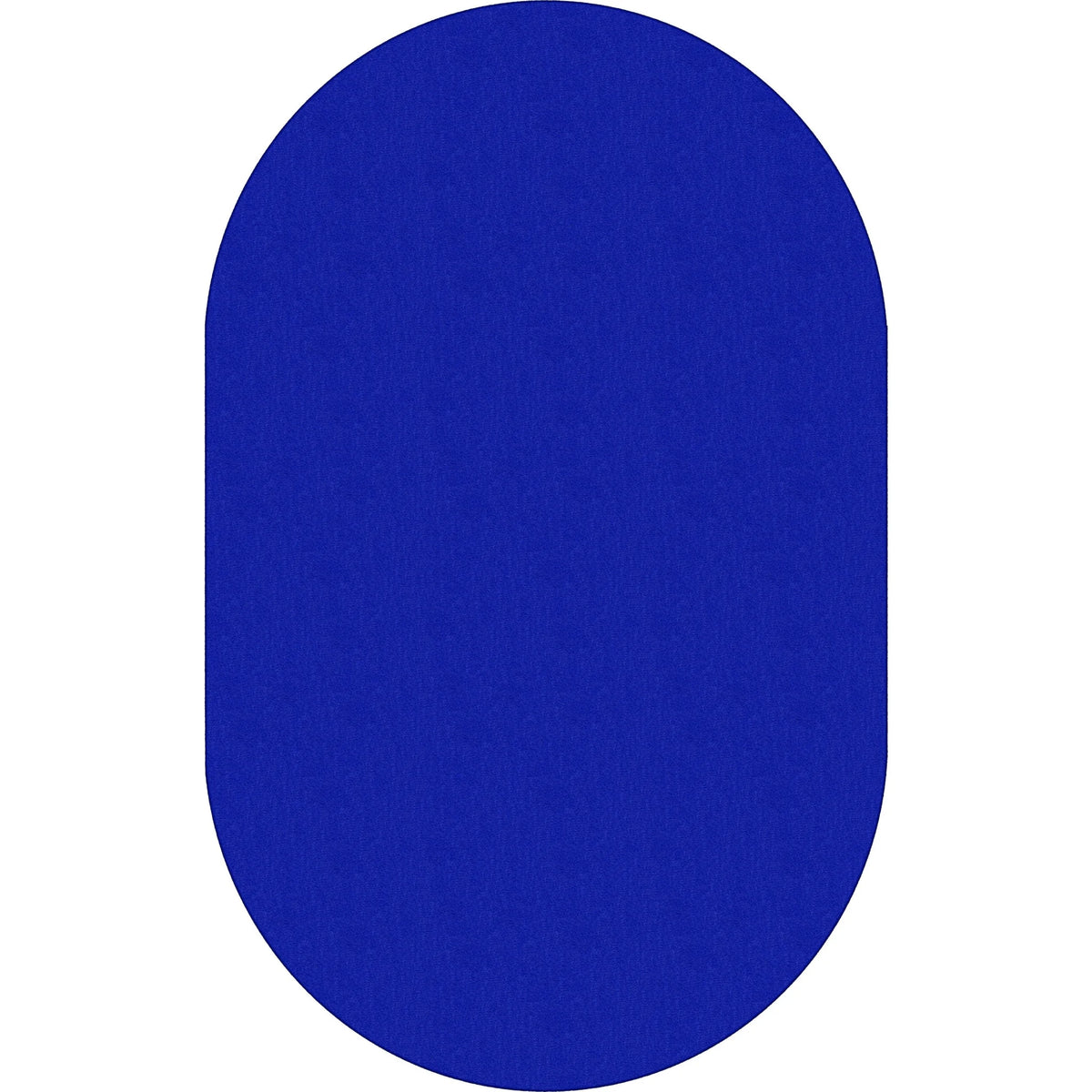 Flagship Carpets Classic Solid Color Oval Rug - Royal Blue Traditional Floor - Rugs & Mats