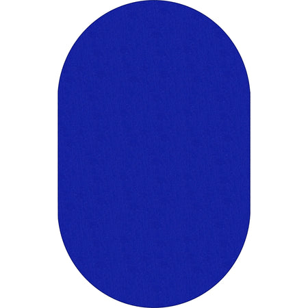 Flagship Carpets Classic Solid Color Oval Rug - Royal Blue Traditional Floor - Rugs & Mats
