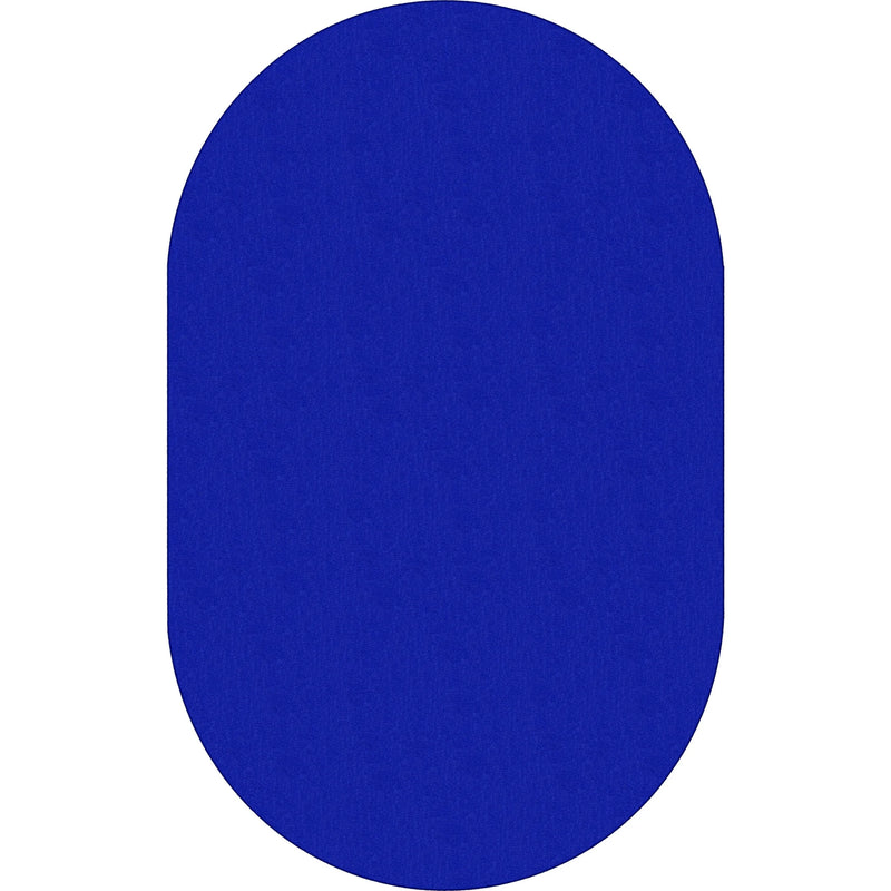 Flagship Carpets Classic Solid Color Oval Rug - Royal Blue Traditional Floor - Rugs & Mats
