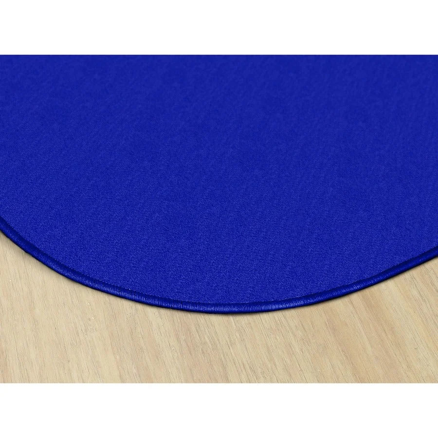 Flagship Carpets Classic Solid Color Oval Rug - Royal Blue Traditional Floor - Rugs & Mats