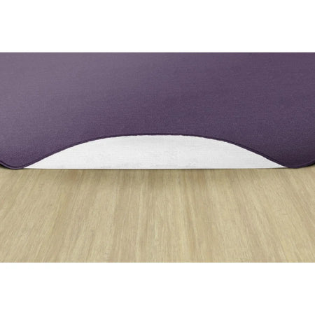Flagship Carpets Classic Solid Color Oval Rug - Traditional 12’ x 90’’ Purple Nylon - Rugs & Mats