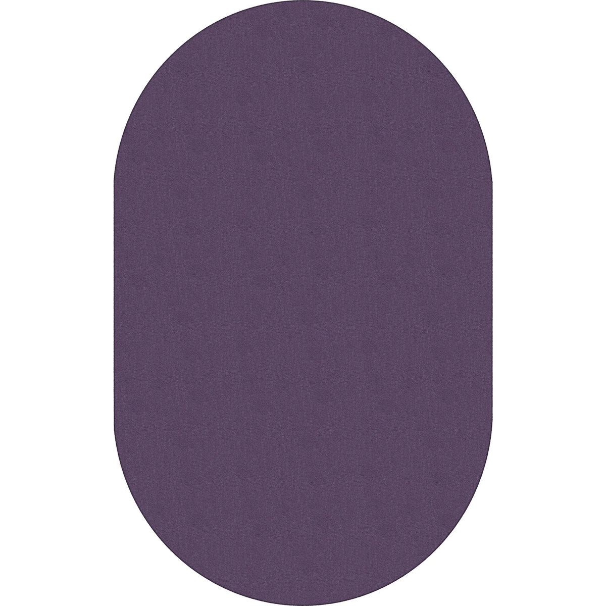 Flagship Carpets Classic Solid Color Oval Rug - Traditional 12’ x 90’’ Purple Nylon - Rugs & Mats