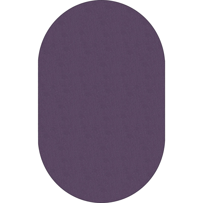 Flagship Carpets Classic Solid Color Oval Rug - Traditional 12’ x 90’’ Purple Nylon - Rugs & Mats