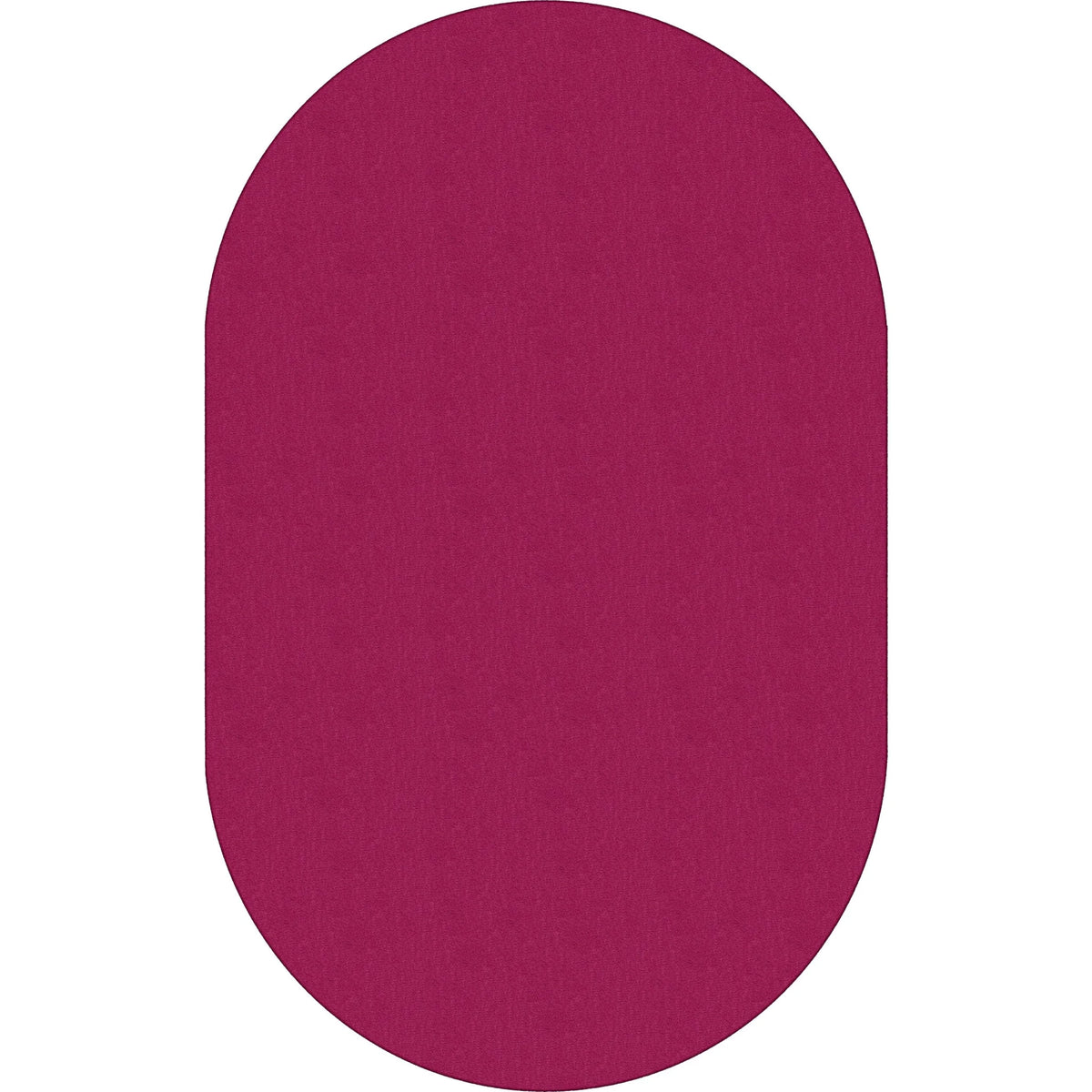 Flagship Carpets Classic Solid Color Oval Rug - Traditional Floor in Cranberry - Rugs & Mats
