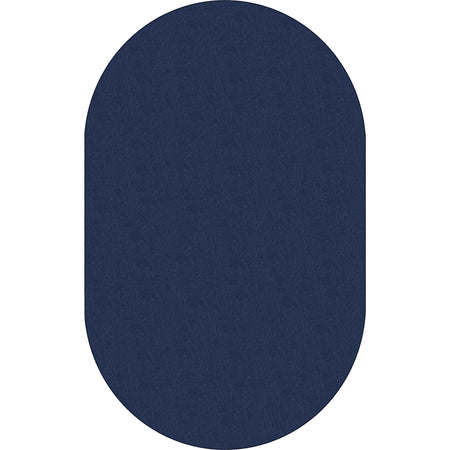 Flagship Carpets Classic Solid Color Oval Rug - Traditional Navy Nylon - Rugs & Mats