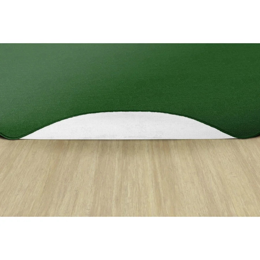 Flagship Carpets Classic Solid Color Oval Rug - Traditional Style - Clover Nylon - Rugs & Mats