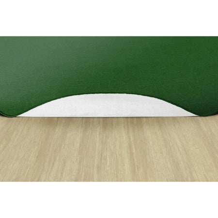 Flagship Carpets Classic Solid Color Oval Rug - Traditional Style - Clover Nylon - Rugs & Mats