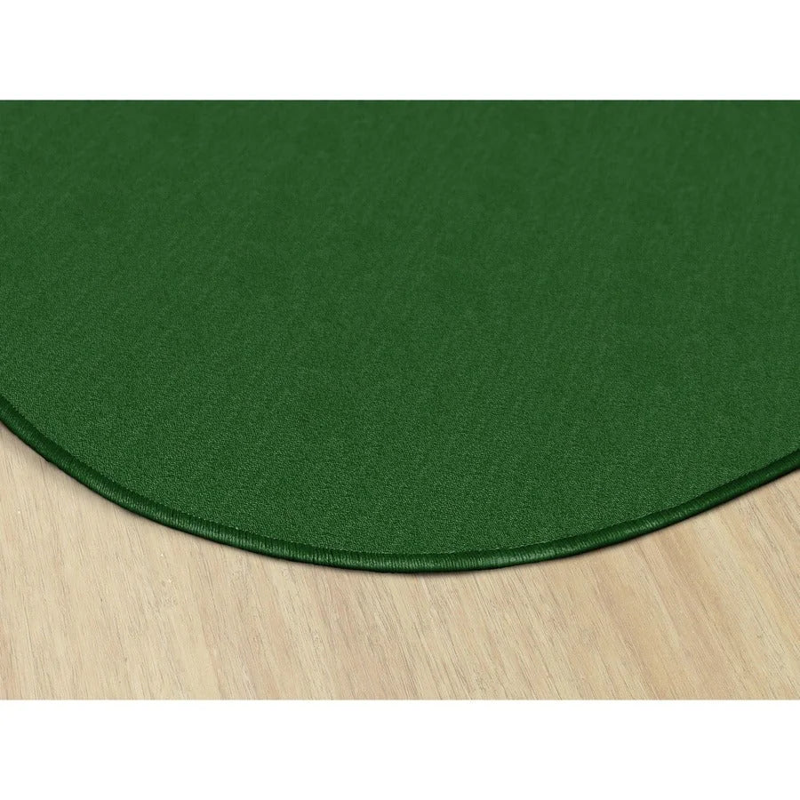 Flagship Carpets Classic Solid Color Oval Rug - Traditional Style - Clover Nylon - Rugs & Mats