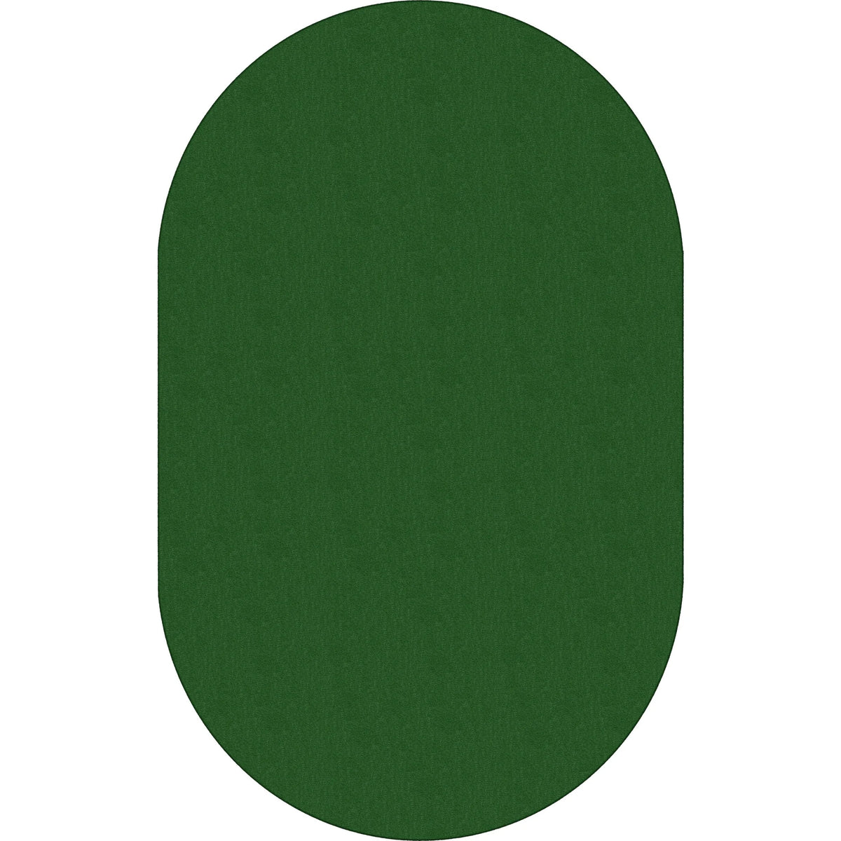Flagship Carpets Classic Solid Color Oval Rug - Traditional Style - Clover Nylon - Rugs & Mats