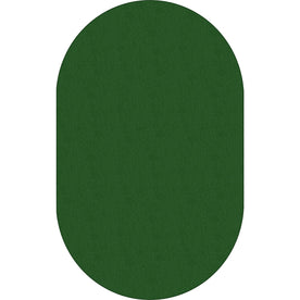 Flagship Carpets Classic Solid Color Oval Rug - Traditional Style - Clover Nylon - Rugs & Mats