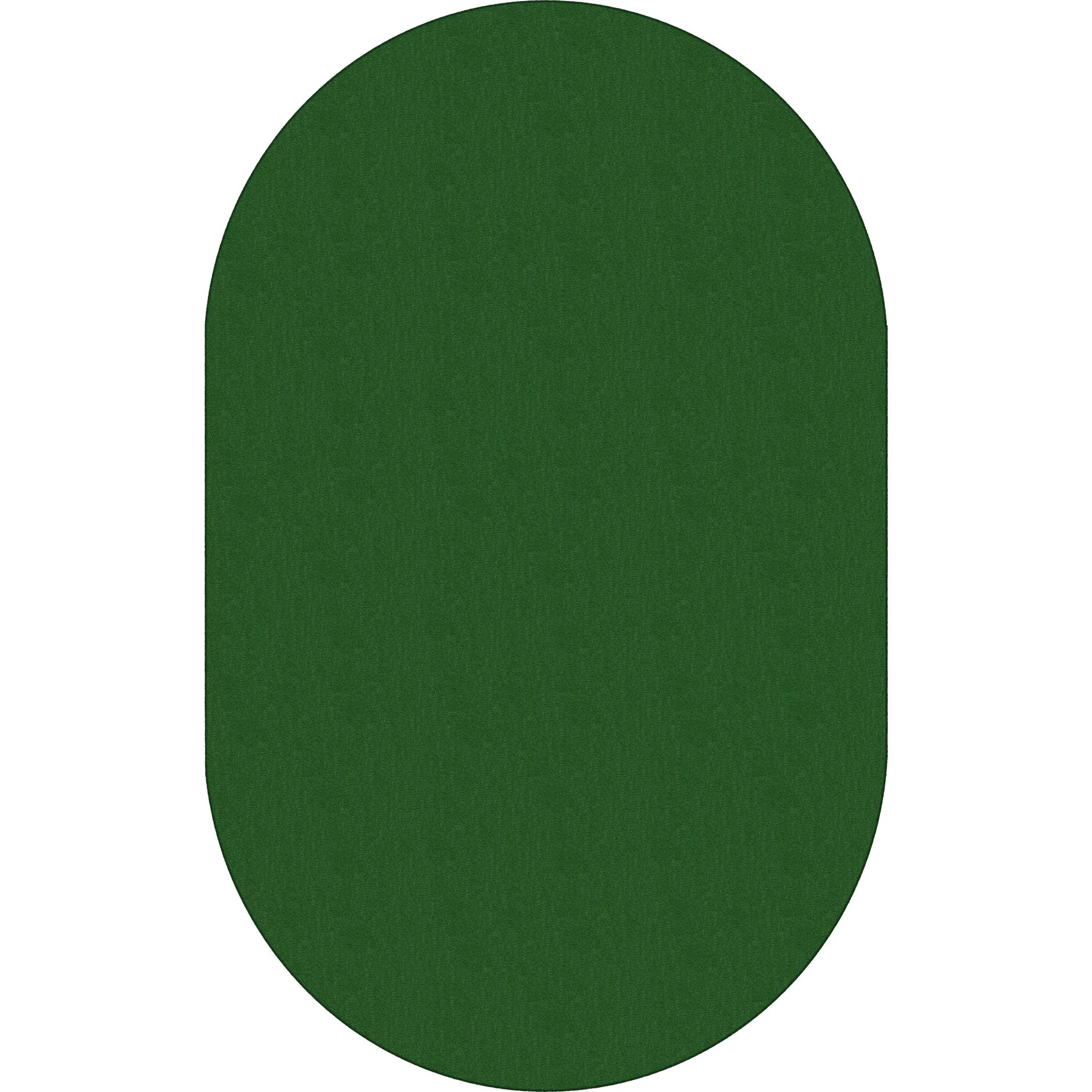 Flagship Carpets Classic Solid Color Oval Rug - Traditional Style - Clover Nylon - Rugs & Mats