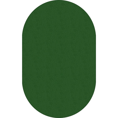 Flagship Carpets Classic Solid Color Oval Rug - Traditional Style - Clover Nylon - Rugs & Mats