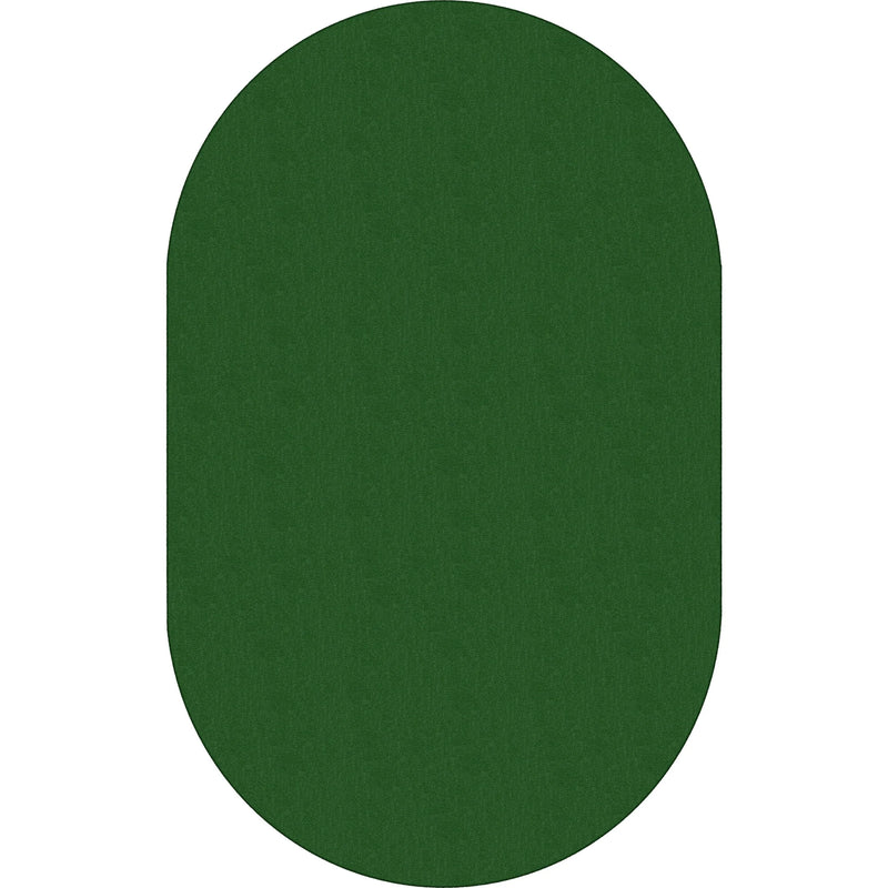 Flagship Carpets Classic Solid Color Oval Rug - Traditional Style - Clover Nylon - Rugs & Mats