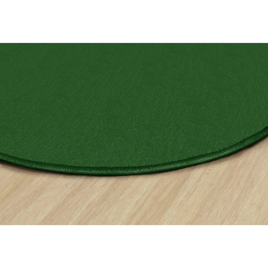 Flagship Carpets Classic Solid Color Oval Rug - Traditional Style - Clover Nylon - Rugs & Mats