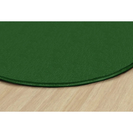 Flagship Carpets Classic Solid Color Oval Rug - Traditional Style - Clover Nylon - Rugs & Mats