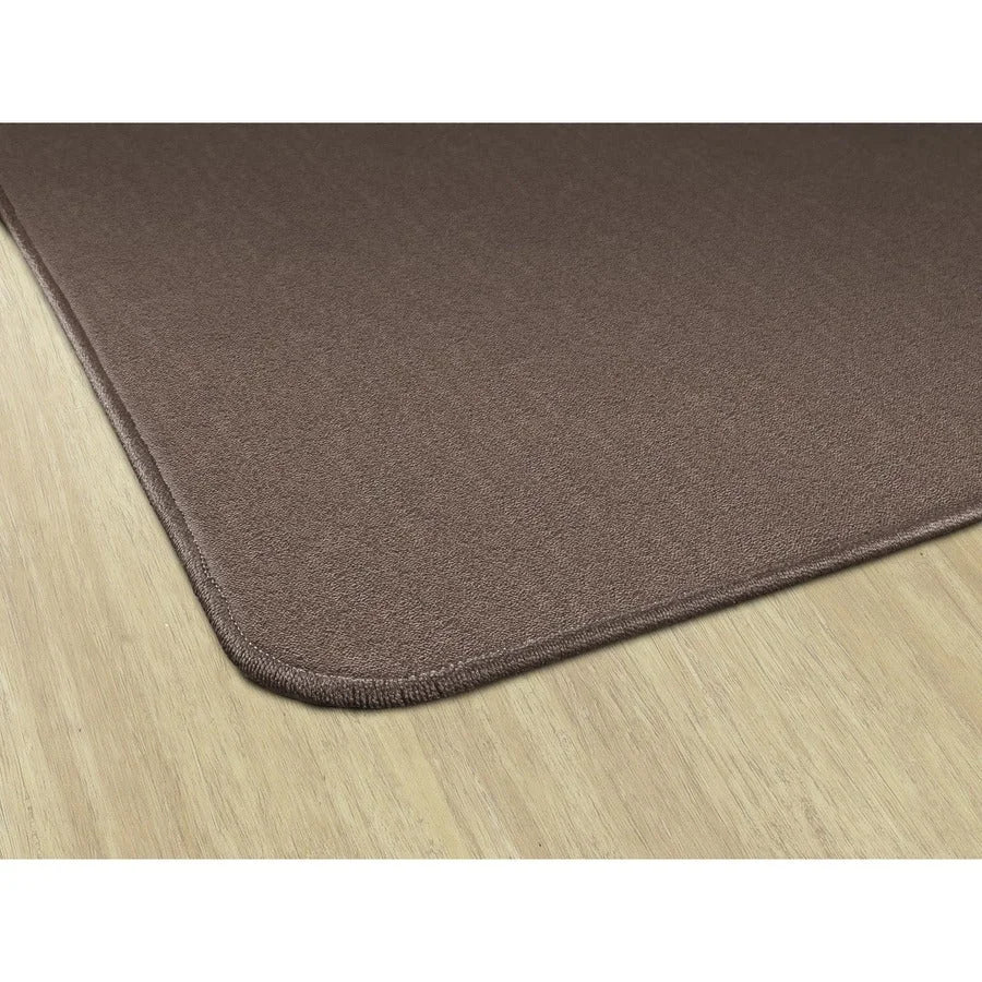 Flagship Carpets Classic Solid Color Rectangle Rug - Almond Nylon - Rugs & Mats