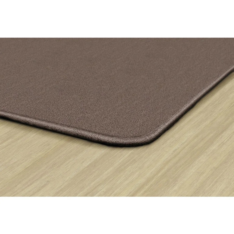 Flagship Carpets Classic Solid Color Rectangle Rug - Almond Nylon - Rugs & Mats