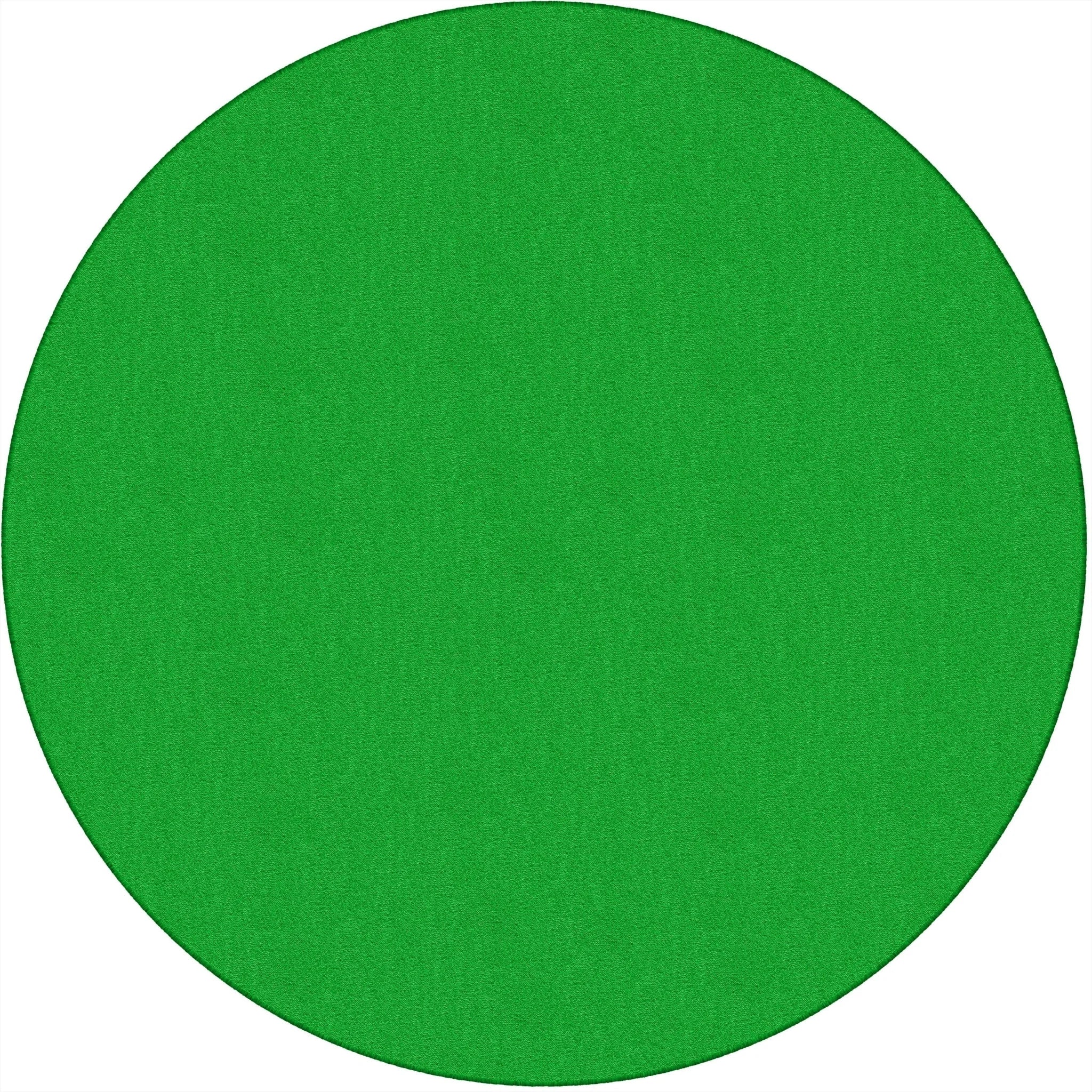 Flagship Carpets Classic Solid Lime Green 6’ Round Rug - Traditional Floor - Rugs & Mats