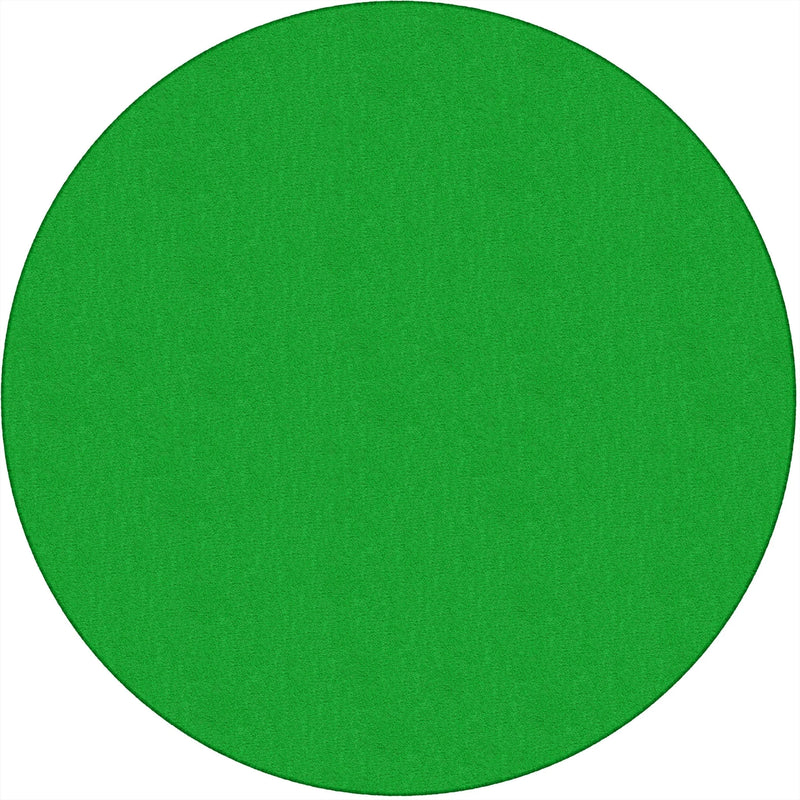 Flagship Carpets Classic Solid Lime Green 6’ Round Rug - Traditional Floor - Rugs & Mats