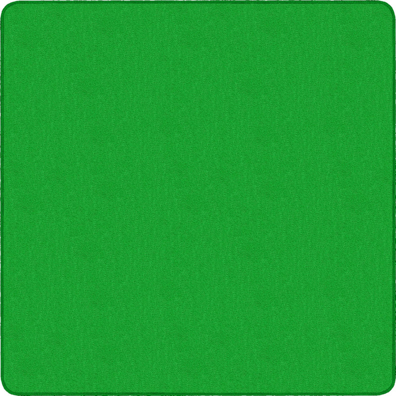 Flagship Carpets Classic Solid Lime Green 6’ Square Rug - Traditional Floor - Rugs & Mats