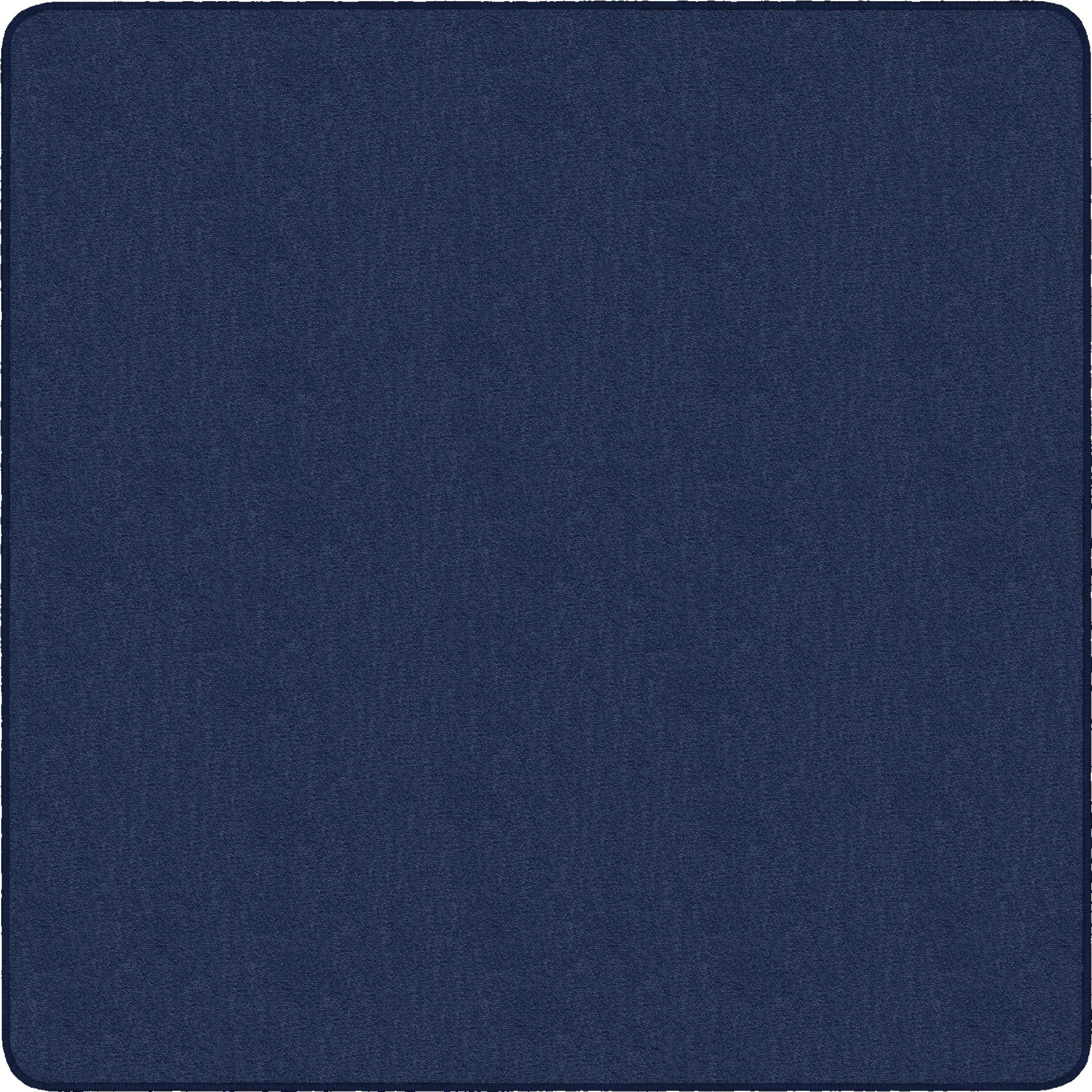 Flagship Carpets Classic Solid Navy 6’ Square Rug - Traditional Floor - Rugs & Mats