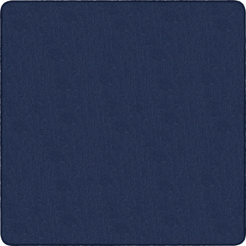 Flagship Carpets Classic Solid Navy 6’ Square Rug - Traditional Floor - Rugs & Mats