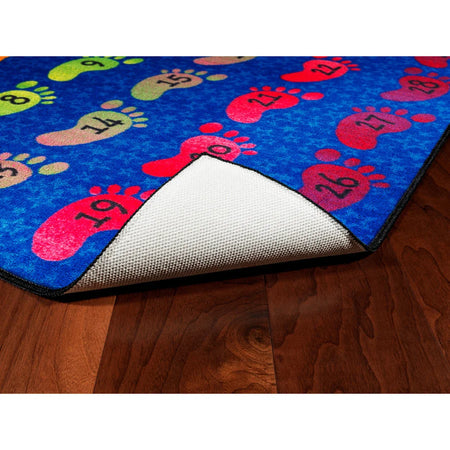 Flagship Carpets Counting Feet Rug - Easy Care Floor - 72’’x48’’ - Multicolor - Rugs & Mats