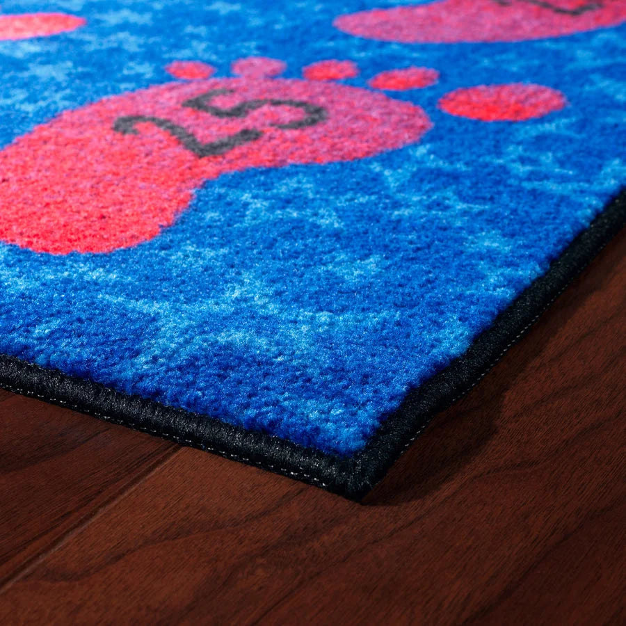 Flagship Carpets Counting Feet Rug - Easy Care Floor - 72’’x48’’ - Multicolor - Rugs & Mats