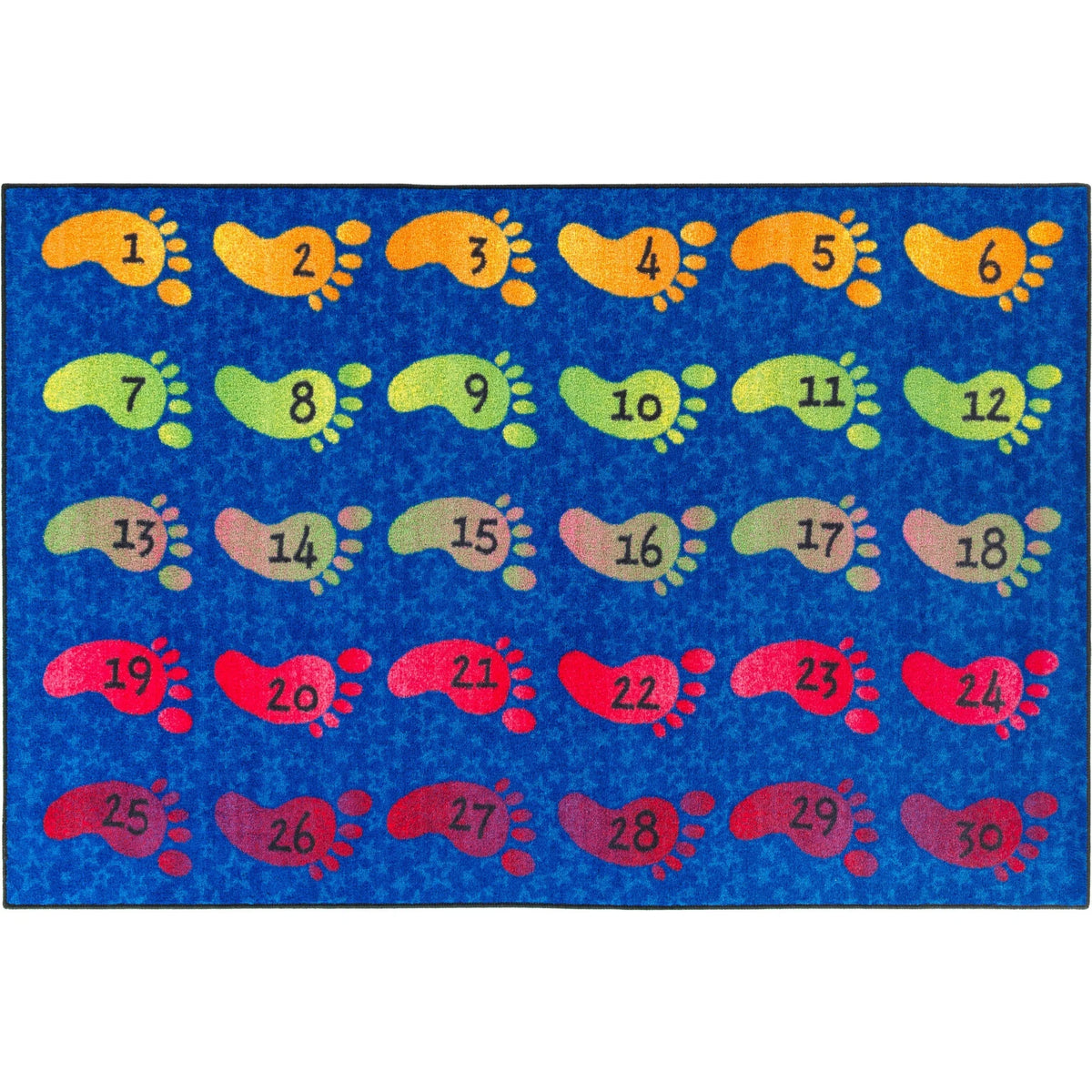 Flagship Carpets Counting Feet Rug - Easy Care Floor - 72’’x48’’ - Multicolor - Rugs & Mats