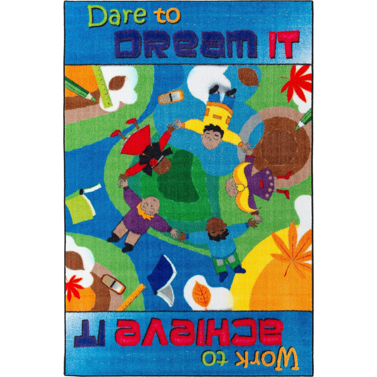 Flagship Carpets Dare To Dream Rug - 72’’x48’’ Multicolor Nylon Floor - Rugs & Mats