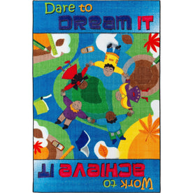 Flagship Carpets Dare To Dream Rug - 96’’x60’’ Multicolor Nylon Floor - Rugs & Mats