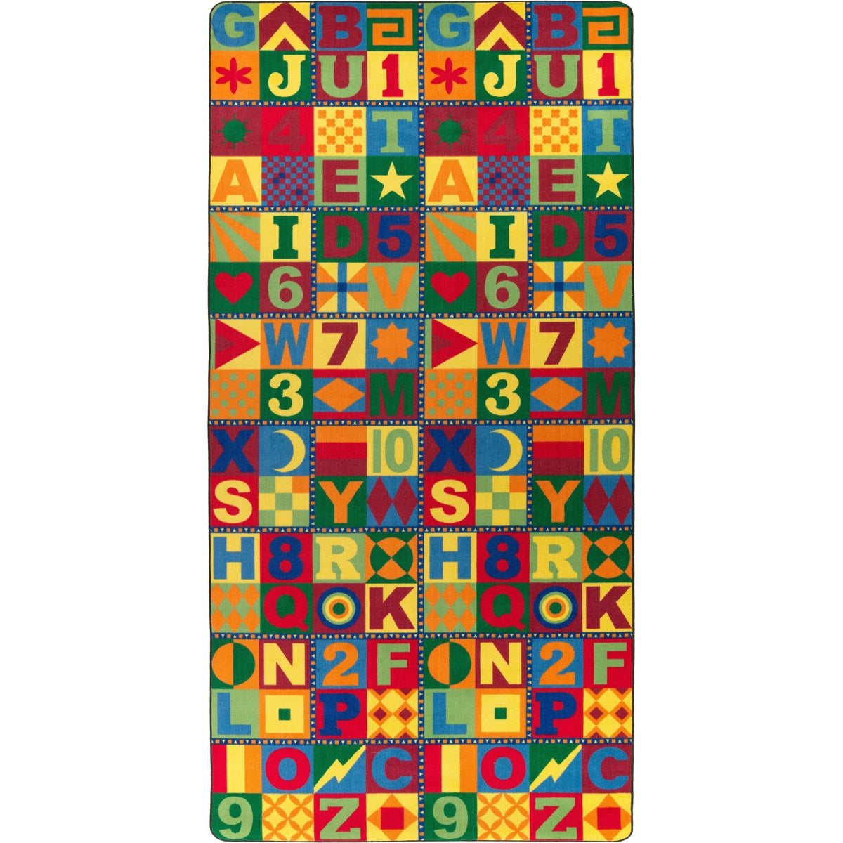 Flagship Carpets: Floors That Teach Round Rug - 96’’ Diameter - Multicolor - Rugs & Mats