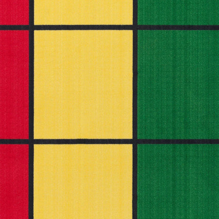 Flagship Carpets Learning Grid Seating Rug - Multicolor Nylon Floor - Rugs & Mats