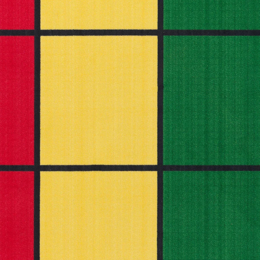 Flagship Carpets Learning Grid Seating Rug - Multicolor Nylon Floor - Rugs & Mats