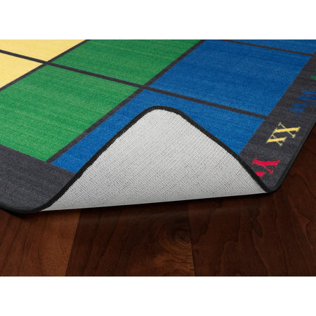 Flagship Carpets Learning Grid Seating Rug - Multicolor Nylon Floor - Rugs & Mats