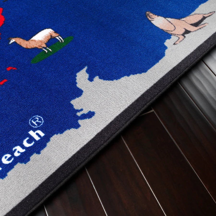 Flagship Carpets Maps That Teach Global Rug - Educational World Map Design - 13.16 ft x 10.75 - Multicolor Nylon - Rugs