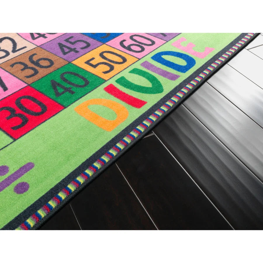 Flagship Carpets Math Collection Multiply/Divide Rug - 72x72 Square - Multicolor - Rugs & Mats