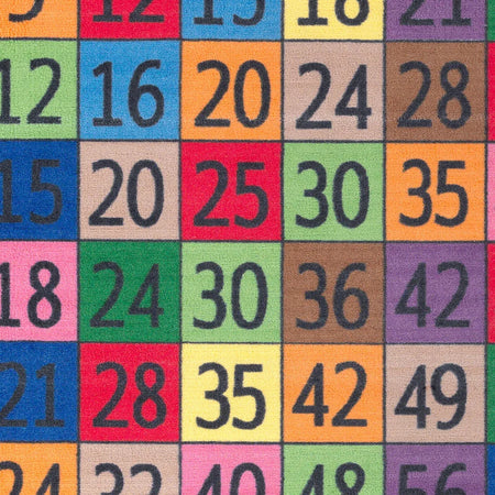 Flagship Carpets Math Collection Multiply/Divide Rug - 72x72 Square - Multicolor - Rugs & Mats