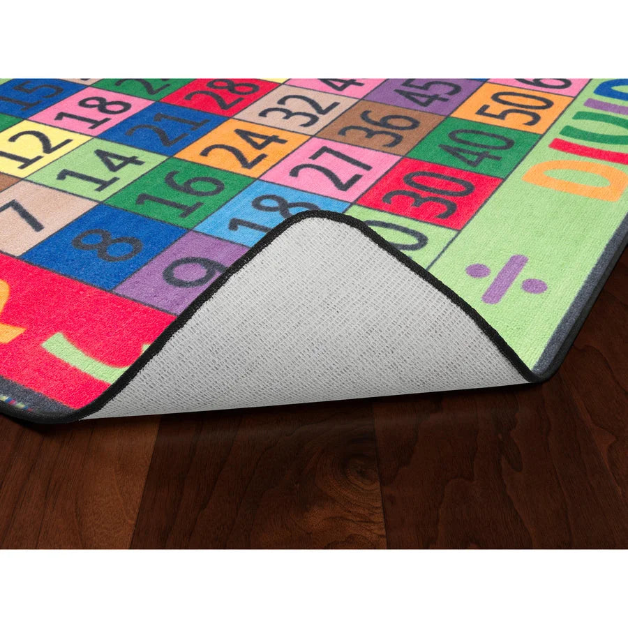 Flagship Carpets Math Collection Multiply/Divide Rug - 72x72 Square - Multicolor - Rugs & Mats