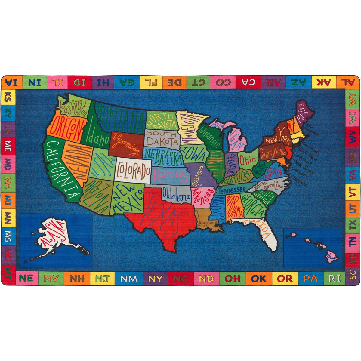 Flagship Carpets My America Doodle Map Rug - 2000