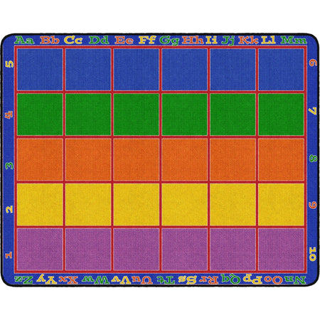Flagship Carpets Primary Colors Square Grids Rug - 2000