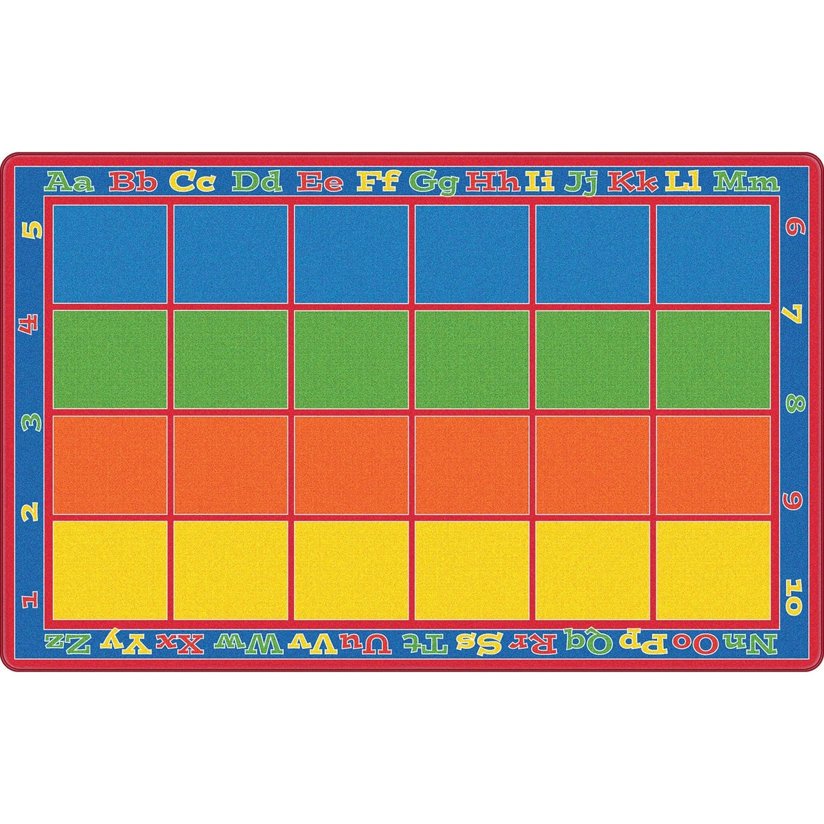 Flagship Carpets Primary Colors Square Grids Rug - Multicolor Rectangle - Rugs & Mats