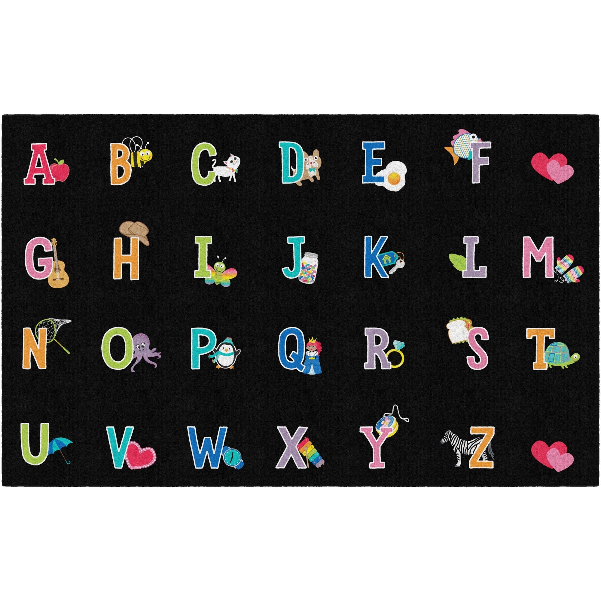 Flagship Carpets Schoolgirl Alphabet Pictures Rug - 2000