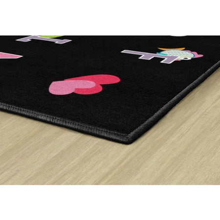 Flagship Carpets Schoolgirl Alphabet Pictures Rug - Educational Learning - Rugs & Mats