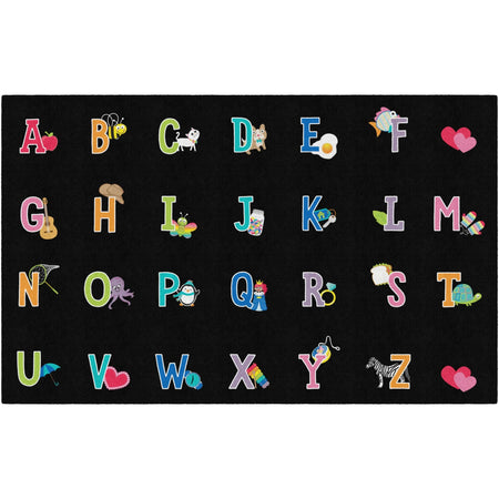 Flagship Carpets Schoolgirl Alphabet Pictures Rug - Educational Learning - Rugs & Mats
