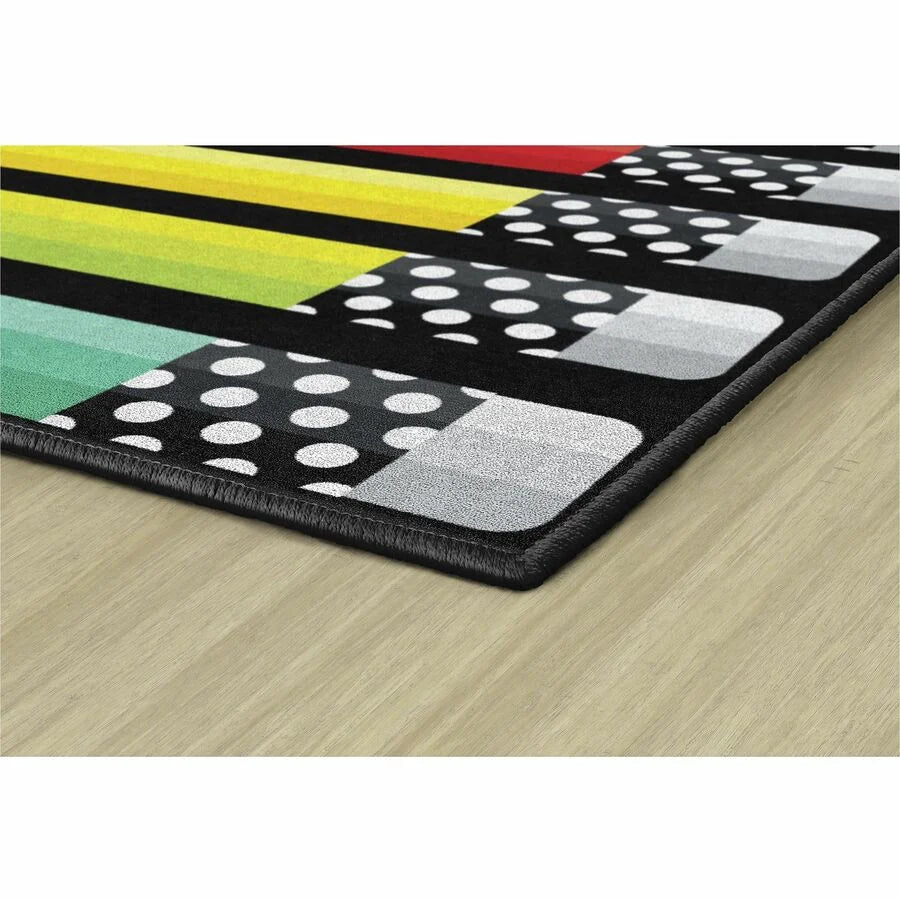Flagship Carpets Schoolgirl Stylish Brights Rug - Vibrant 12ft x 91.20’’ Multi-Color - Rugs & Mats