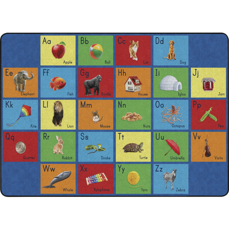 Flagship Carpets See My Alphabet Classroom Rug - Educational Floor - Rugs & Mats