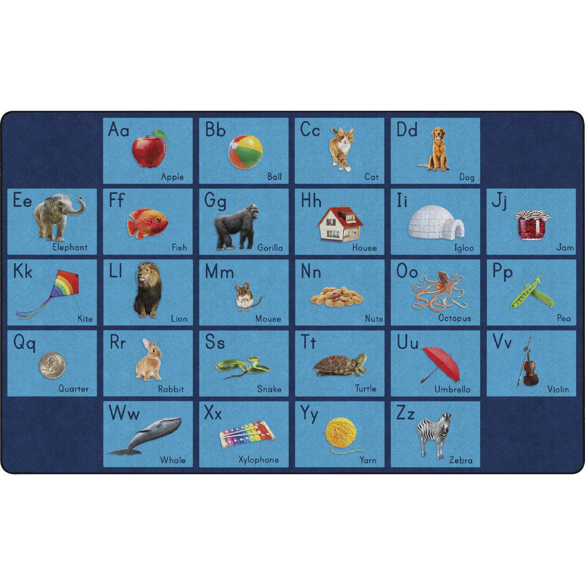 Flagship Carpets See My Alphabet Classroom Rug - Educational Floor - Rugs & Mats