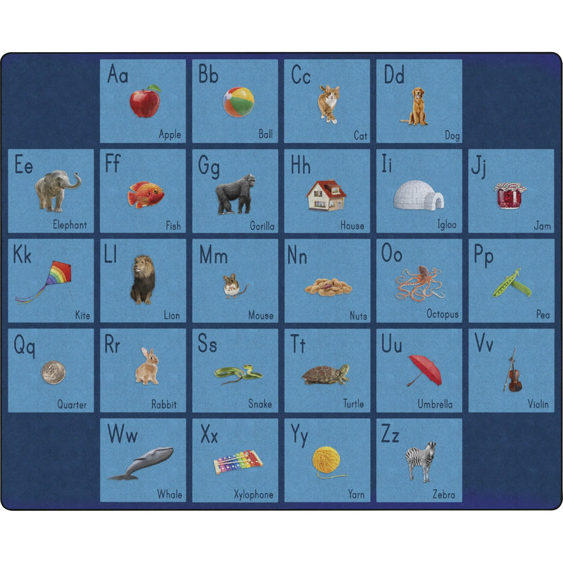Flagship Carpets See My Alphabet Classroom Rug - Educational Floor - Rugs & Mats